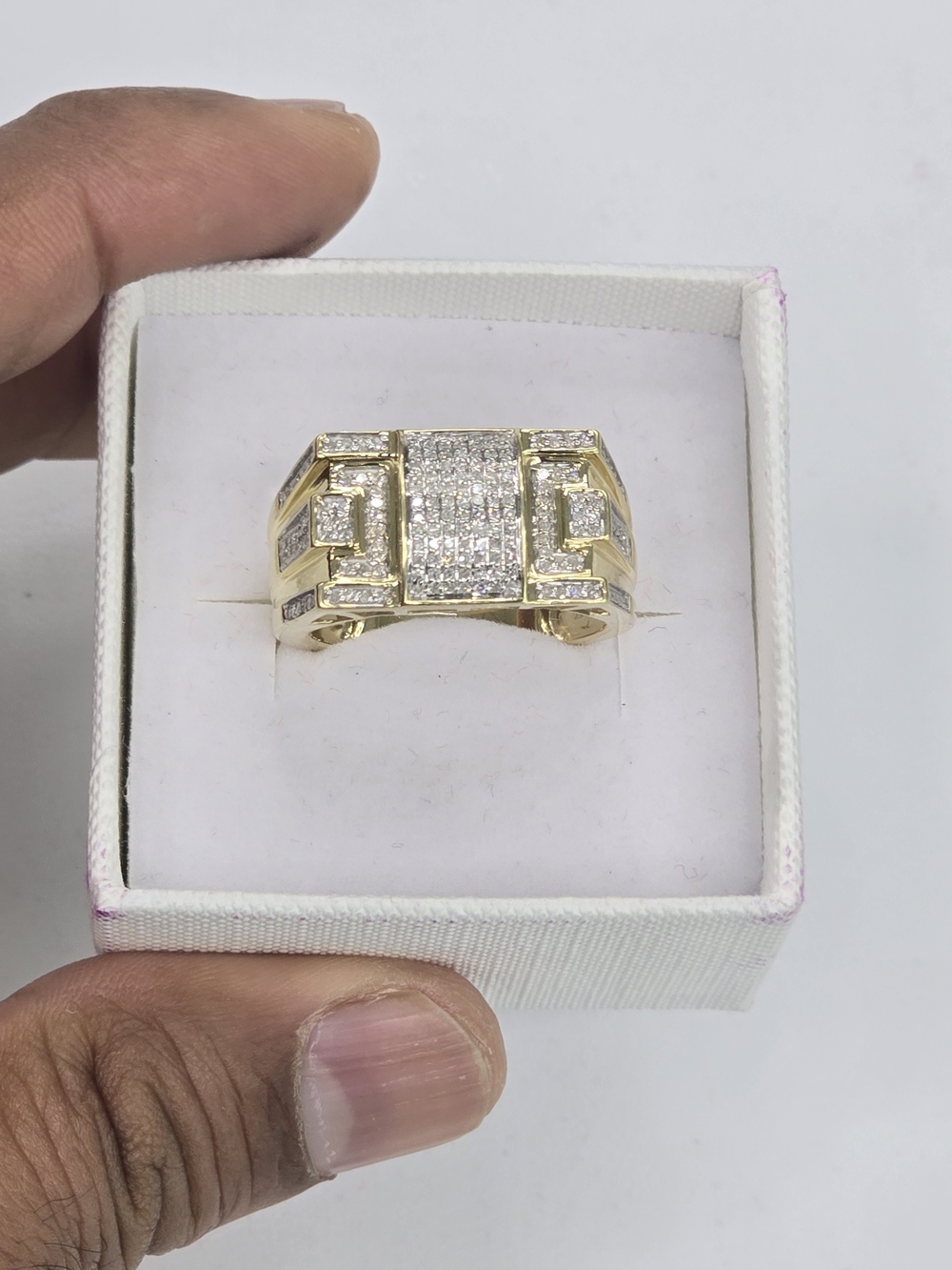 Real Diamond 10kt Gold Ring For Men